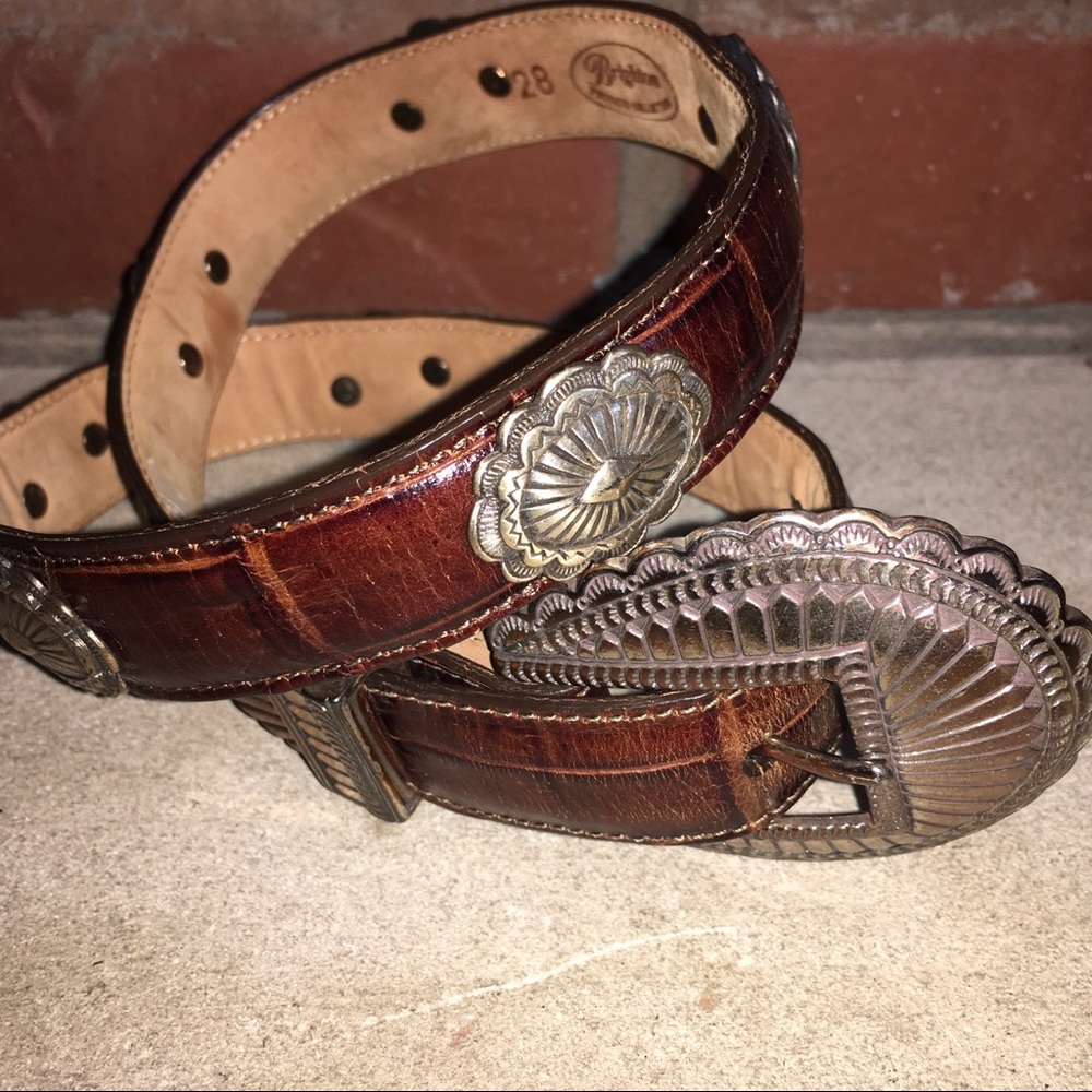 Brighton Brown Leather Western Belt Ladies size 28